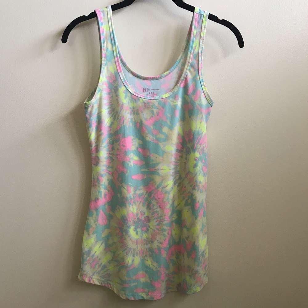 ❌ SOLD ❌  Pastel Pink Blue Tie Dye Tank Top M